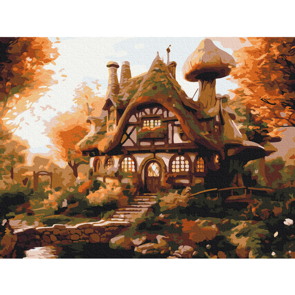 Картина по номерам Преміум картини - Осінній будиночок