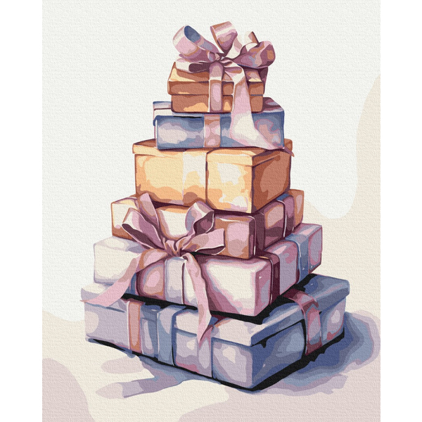 Картина по номерам Преміум картини - Гора подарунків