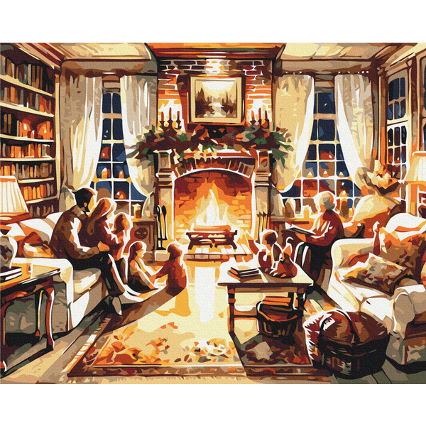 Картина по номерам Преміум картини - Затишний сімейний вечір