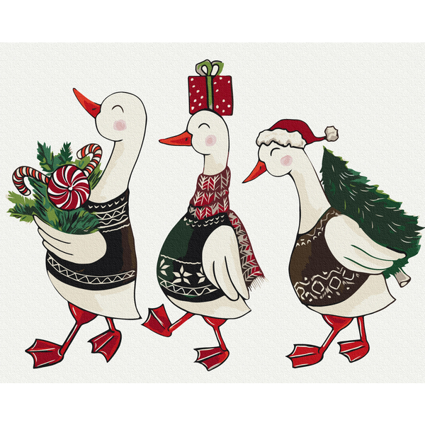 Картина по номерам Преміум картини - Новорічна метушня © ANNART