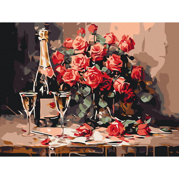 Картина по номерам Преміум картини - Шампанське на двох