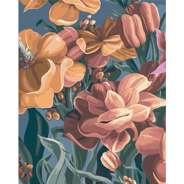 Картина по номерам Преміум картини - Стилізована матіола. Диптих 1 © Yana Biluhina