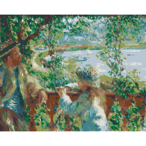 Картина по номерам Преміум картини - Біля озера. П'єр-Огюст Ренуар