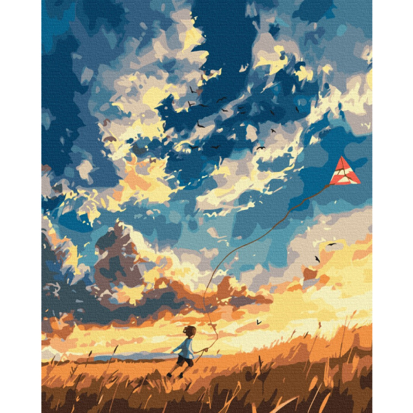 Картина по номерам Люди на картинах - Захоплені вітром