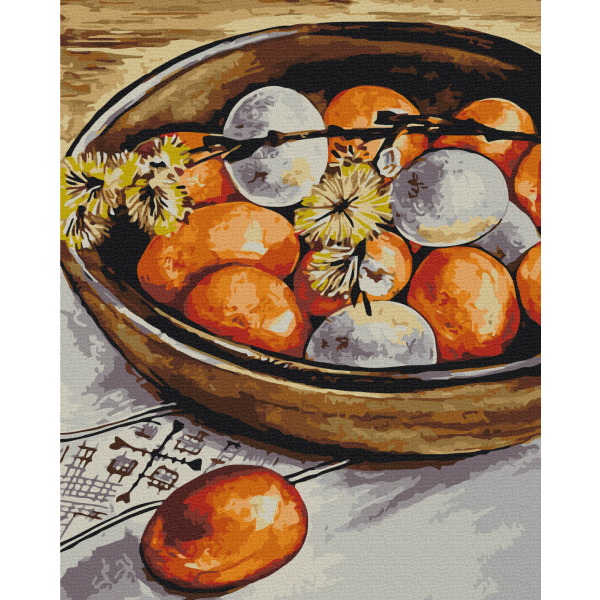 Картина по номерам Натюрморти - Крашанки і верба © Каріна Зіміна