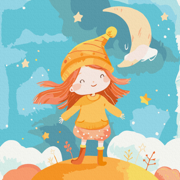 Картина по номерам Картины 40x40 - Ночной полет фантазии