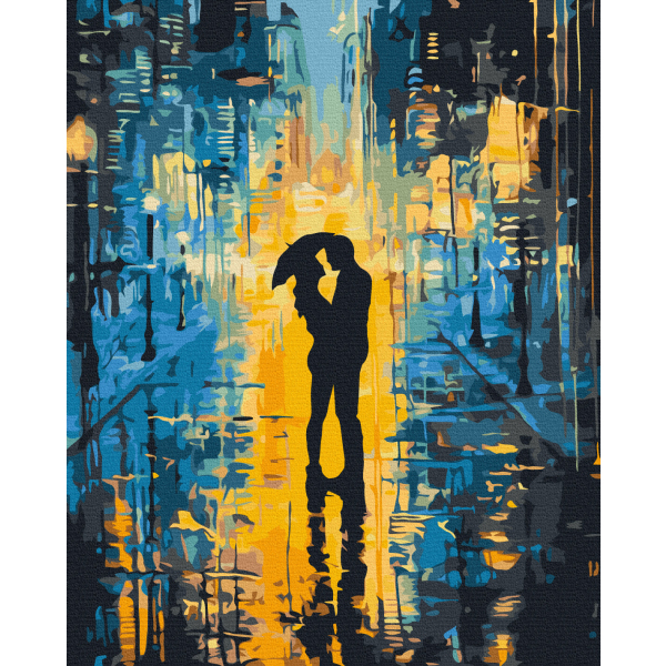 Картина по номерам Романтика - Диалог света и дождя