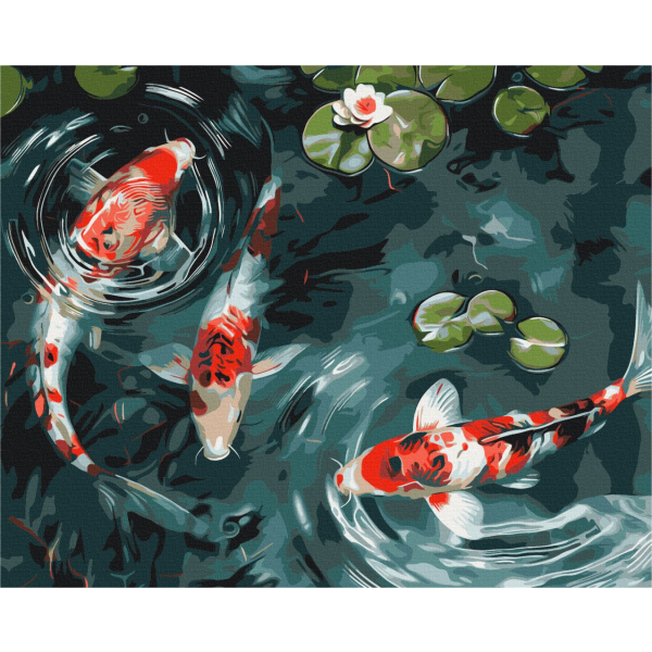 Картина по номерам Тварини, птахи та риби - Карпы кои