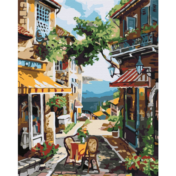 Картина по номерам Преміум картини - Полудневе містечко