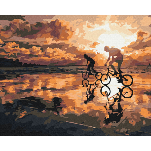 Картина по номерам Преміум картини - Дорога з батьком