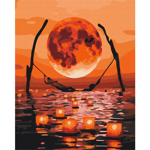 Картина по номерам Преміум картини - Місяць повного релаксу