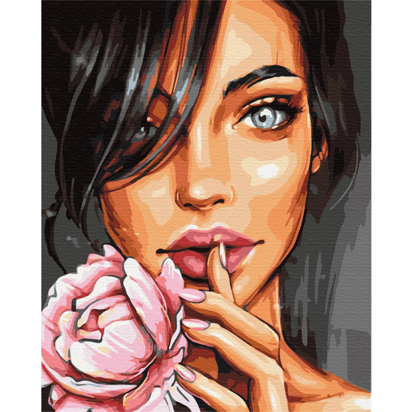 Картина по номерам Преміум картини - Портрет Рози