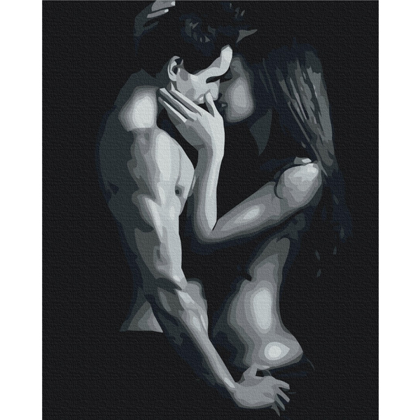 Картина по номерам Преміум картини - Чорно-біла пристрасть