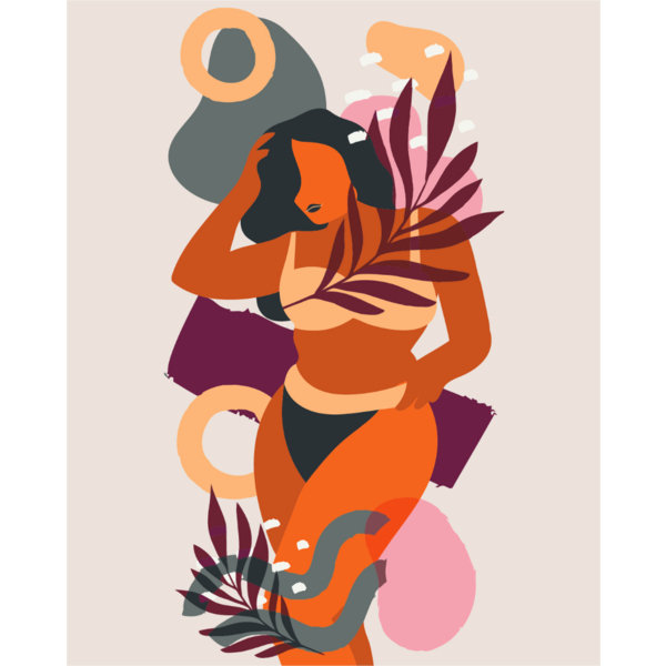 Картина по номерам Преміум картини - Яскрава красуня