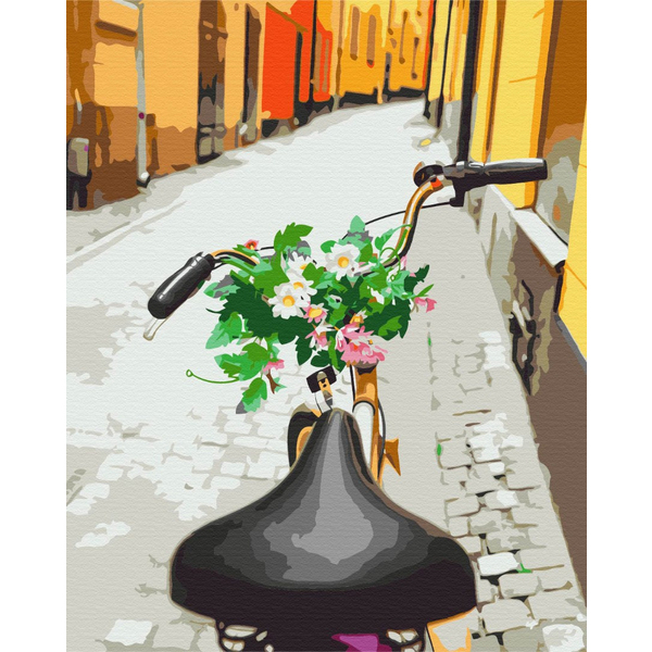 Картина по номерам Преміум картини - Велопрогулянка старим містом