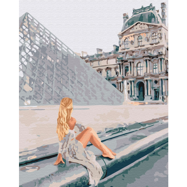 Картина по номерам Преміум картини - Красуня біля Лувру