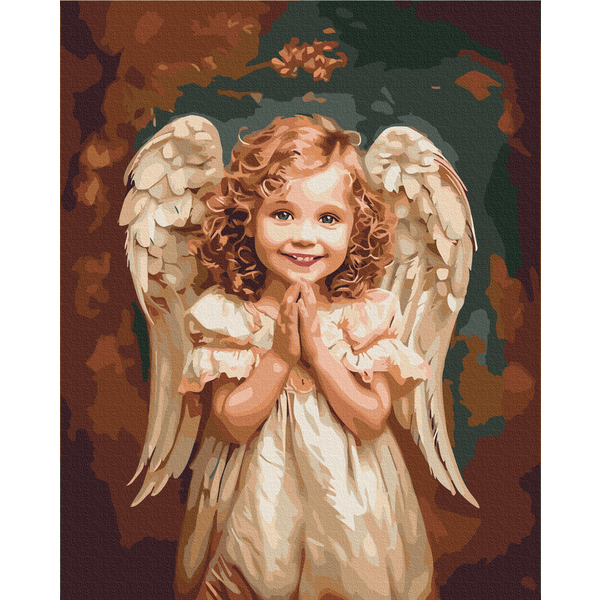 Картина по номерам Преміум картини - Янгольська посмішка