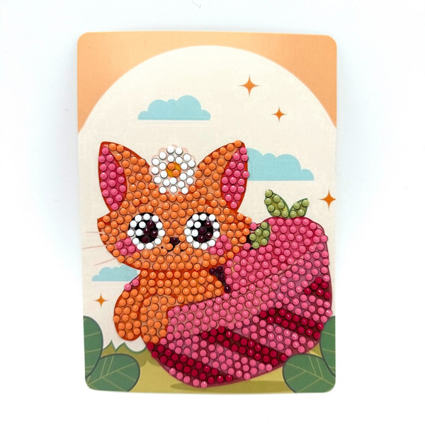 Алмазна мозаїка 10х14. Для дітей - Кошеня в корзині