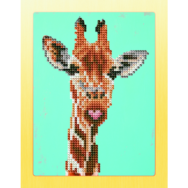 Алмазная мозаика 17х22,5 без підрамника - Жираф