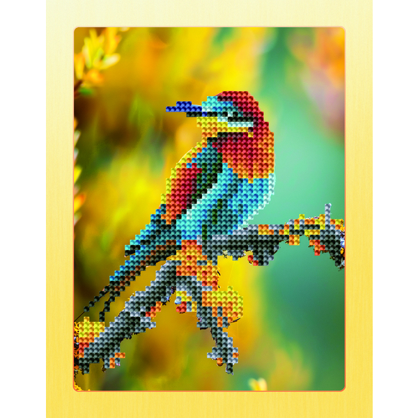 Алмазная мозаика 17х22,5 без підрамника - Птичка