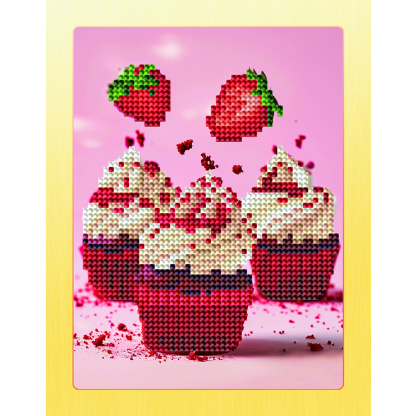 Алмазная мозаика 17х22,5 без підрамника - Красный бархат