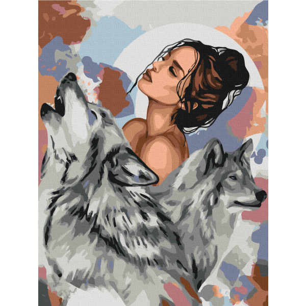 Картина по номерам Авторські колекції - Волчицы © Ольга Бочулинская