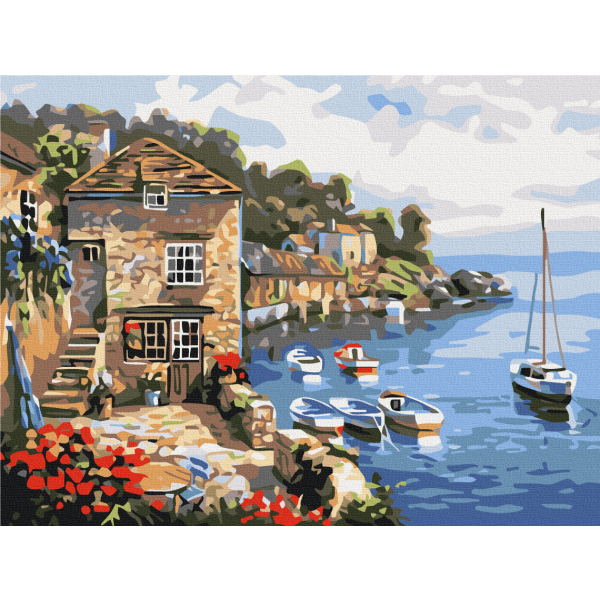 Картина по номерам Пейзажі - Човни в морі