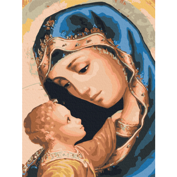 Картина по номерам Діти та ангели - Матір Божа