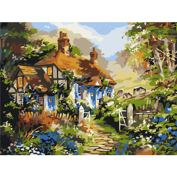 Картина по номерам Пейзажі - Летний сказочный домик