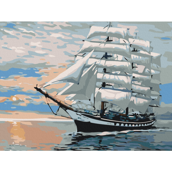 Картина по номерам Кораблі, автомобілі та літаки - Ветер в парусах
