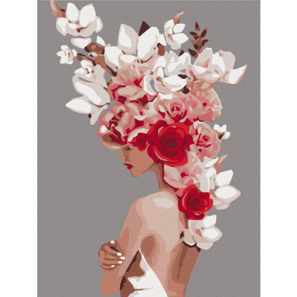 Картина по номерам Люди на картинах - Цветочная тиара