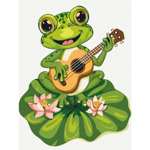 Картина по номерам Для дітей - Жабеня гітарист