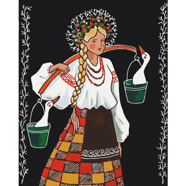 Картина по номерам Авторські колекції - Несёт Аня гусей © ANNART