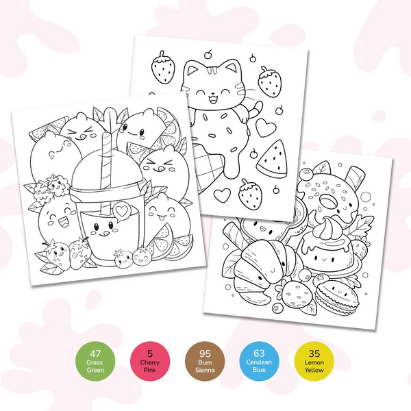 Розмальовки на картоні з маркерами (281) - Смаколики