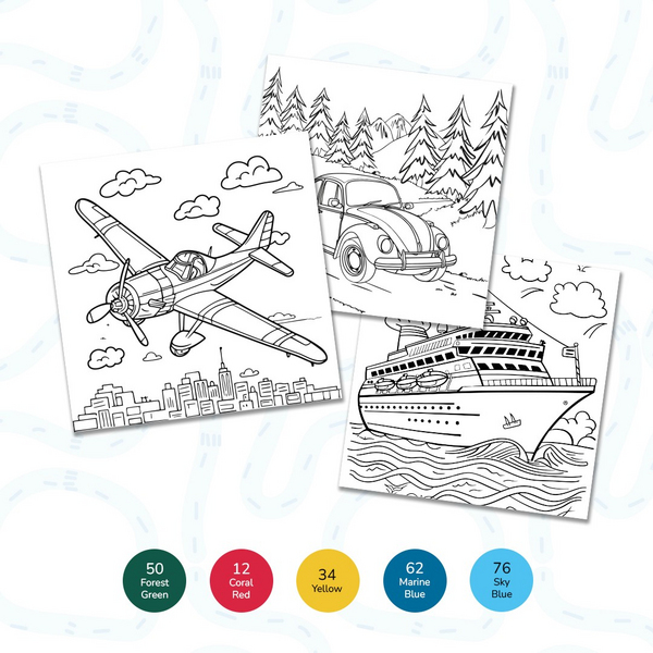 Розмальовки на картоні з маркерами (281) - Цікава мандрівка