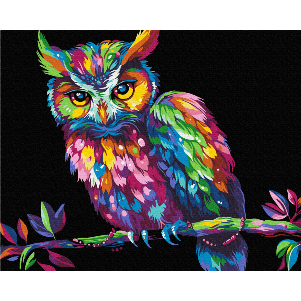 Картина по номерам На чорному полотні - Цветовая мудрость