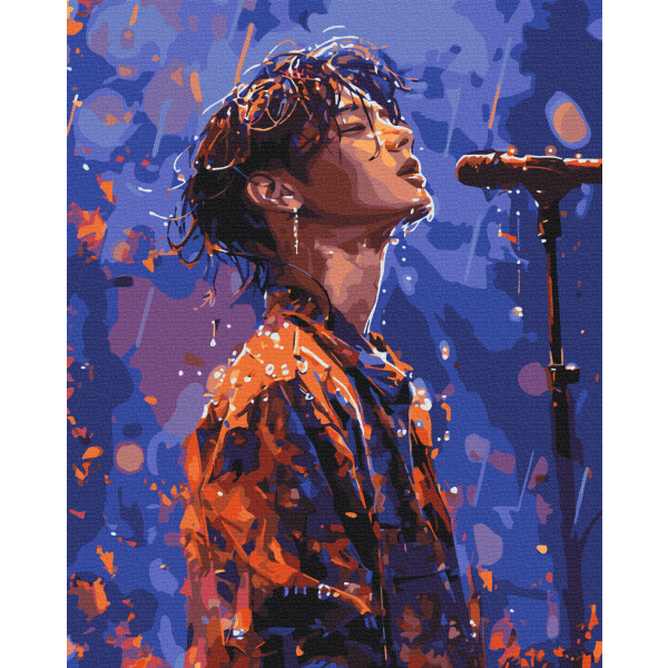 Картина по номерам Музика, музичні інструменти - K-pop певец