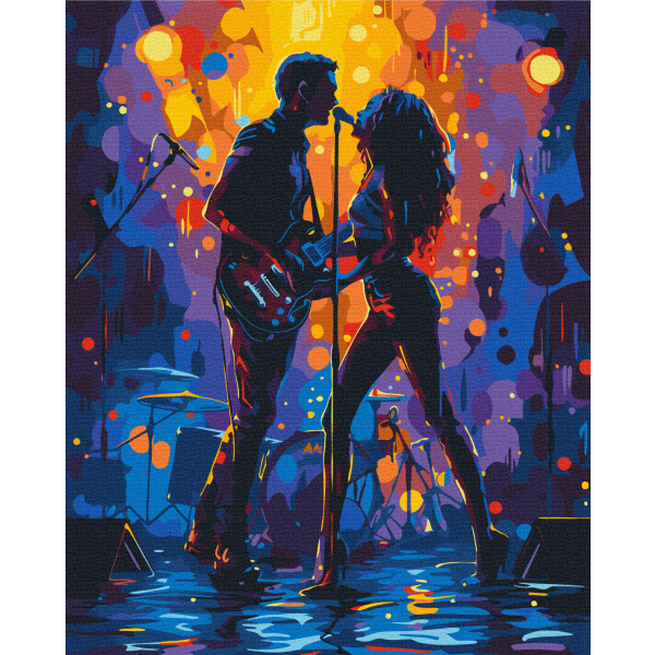 Картина по номерам Музика, музичні інструменти - Рождение звезды