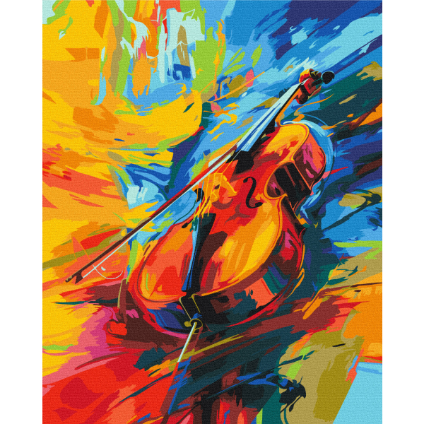 Картина по номерам Музика, музичні інструменти - Кольорова симфонія