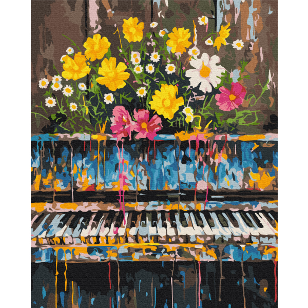 Картина по номерам Музика, музичні інструменти - Експресія музики