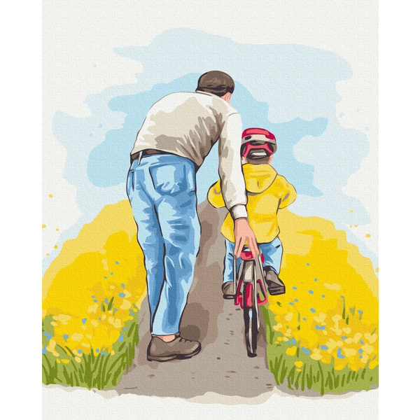 Картина по номерам Преміум картини - Разом з татом ©Alla Berezovska