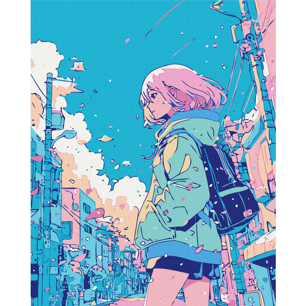 Картина по номерам Преміум картини - Дівчина з коміксу