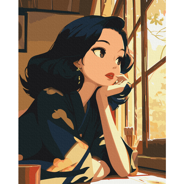 Картина по номерам Преміум картини - Спогади у вікні