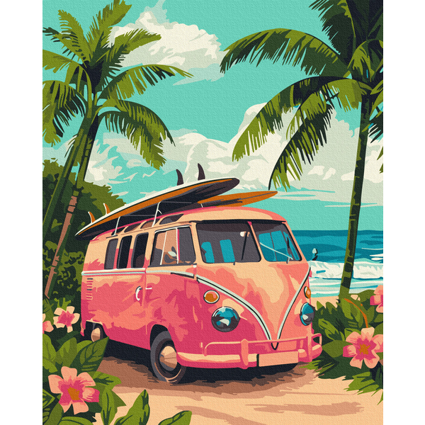 Картина по номерам Пейзажі - Отпуск в стиле ретро