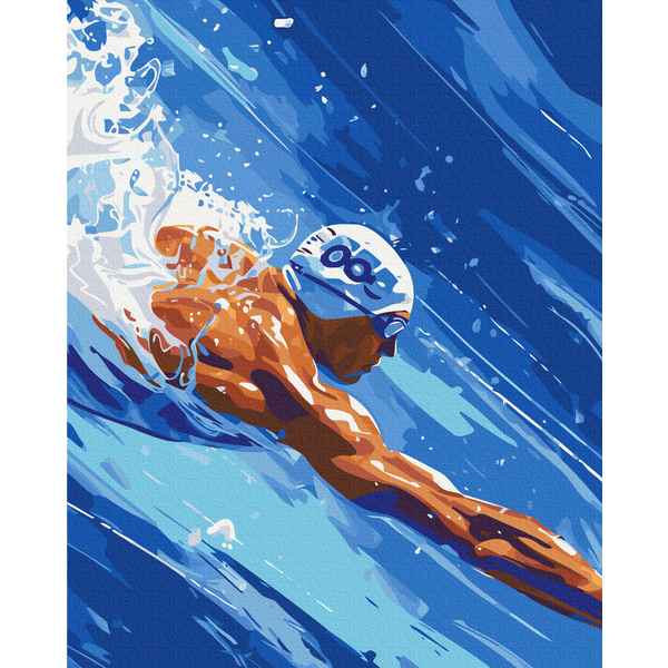 Картина по номерам Спорт - Заплыв