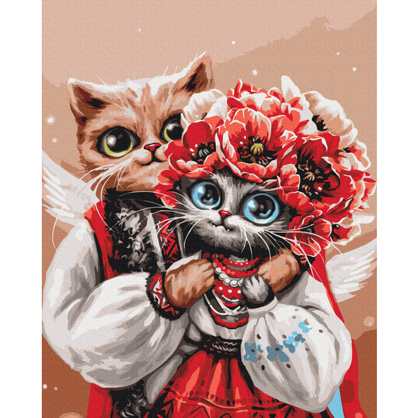 Картина по номерам Авторські колекції - Котики ангелочки ©Марианна Пащук