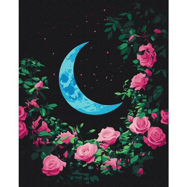 Картина по номерам Квіти - Цветущая луна