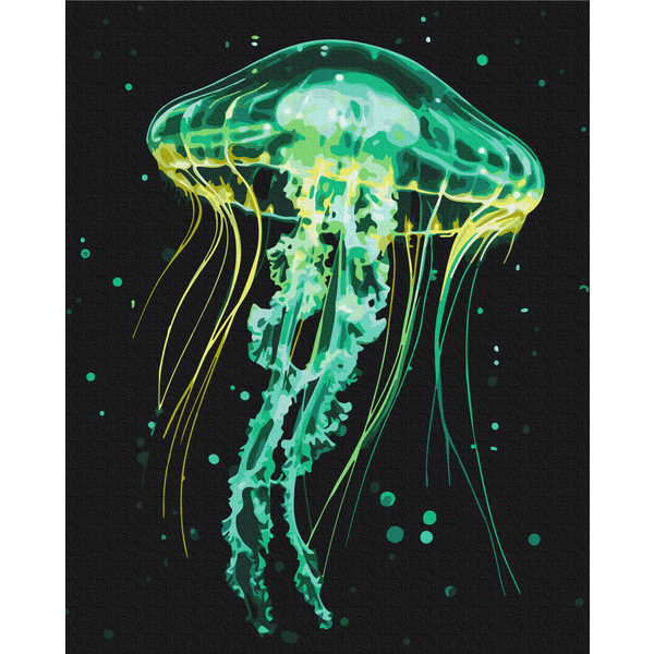 Картина по номерам Тварини, птахи та риби - Сияющая медуза