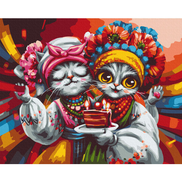 Картина по номерам Авторські колекції - Киці подружки © Маріанна Пащук