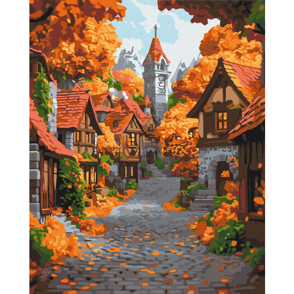 Картина по номерам Пейзажі - Жовтневе містечко